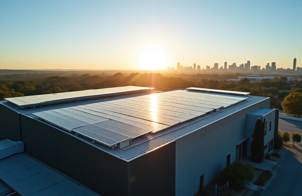 Modern solar farm integrated with Victorian landscape